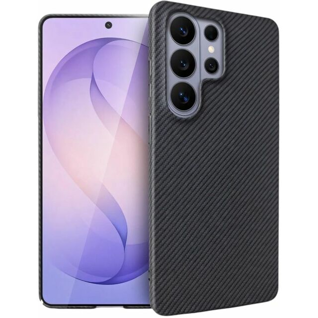 Чехол Borasco Art Case для Samsung Galaxy S26 Ultra c MagSafe (Цвет: Черный карбон)