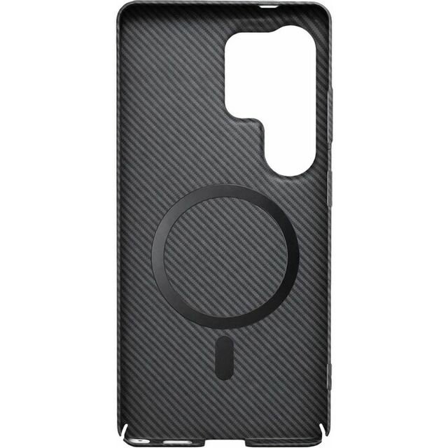 Чехол Borasco Art Case для Samsung Galaxy S26 Ultra c MagSafe (Цвет: Черный карбон)