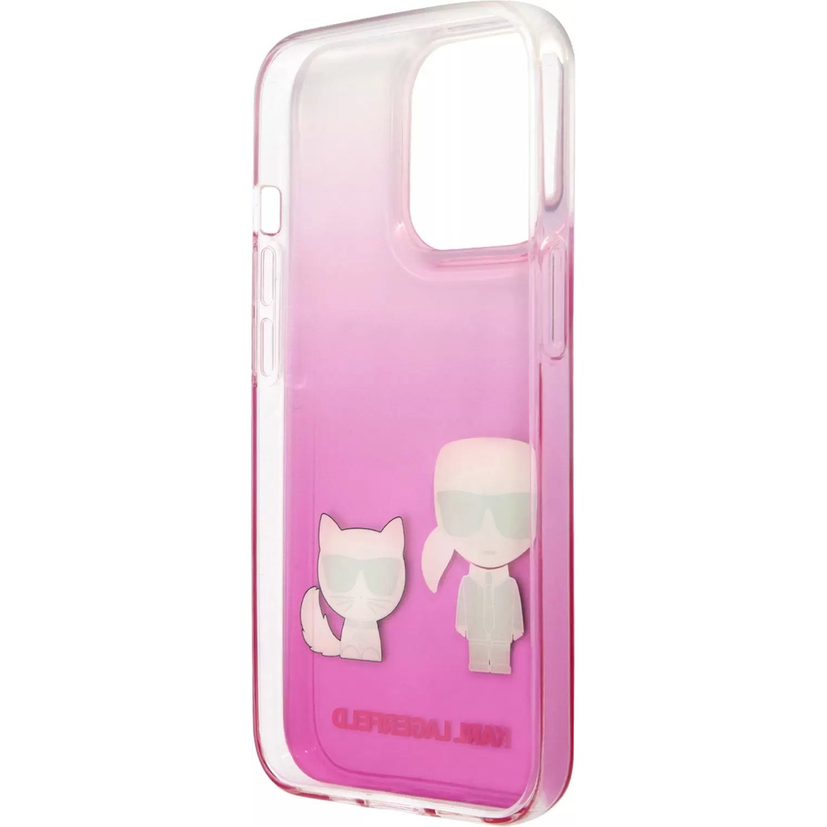 Чехол-накладка Karl Lagerfeld Hard Case Ikonik + Choupette Transparent для смартфона Apple iPhone 13 Pro (Цвет: Rose)