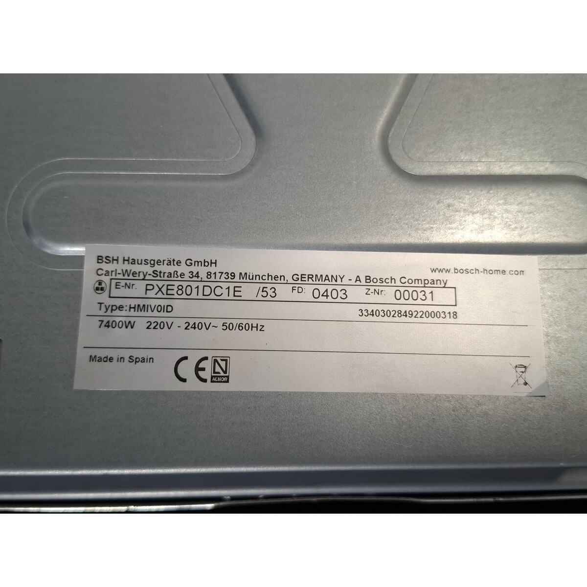 Варочная панель Bosch PXE801DC1E, черный