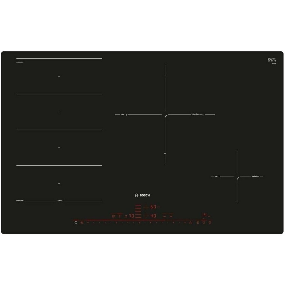 Варочная панель Bosch PXE801DC1E, черный