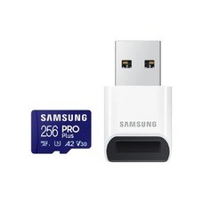 Карта памяти microSDXC Samsung Pro Plus with USB 3.0 reader (class 10) 256Gb (Цвет: Blue/White)