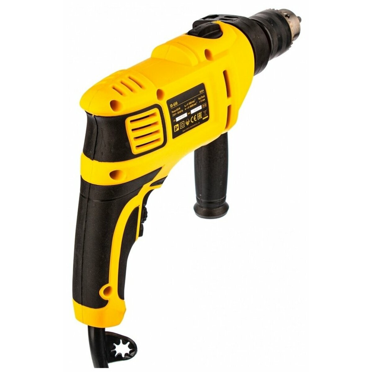 Дрель ударная Denzel ID-650 (кейс в комплекте) (Цвет: Yellow)