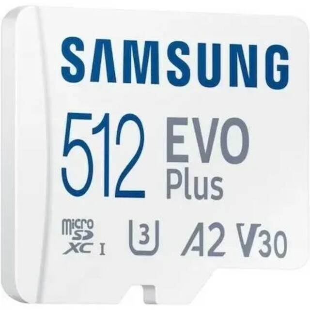 Карта памяти microSDXC Samsung EVO Plus MB-MC512SA + adapter 512Gb, белый