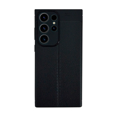 Чехол-накладка Devia Leather Texture Case для смартфона Samsung Galaxy S23 Ultra, черный