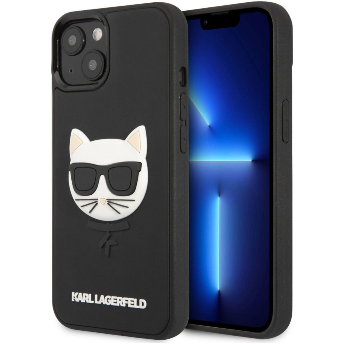 Чехол-накладка Karl Lagerfeld 3D Rubber Case Choupette Head для смартфона Apple iPhone 13, черный