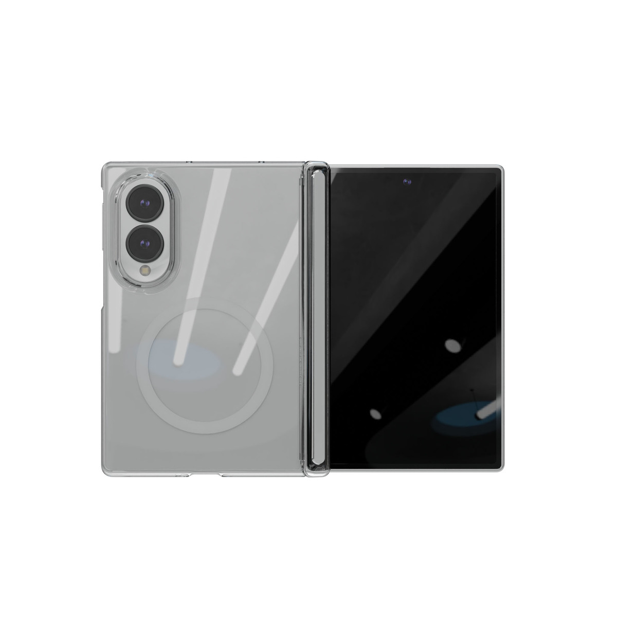 Чехол-накладка VLP Crystal Flex Case с MagSafe для Samsung Galaxy Z Fold 8, прозрачный