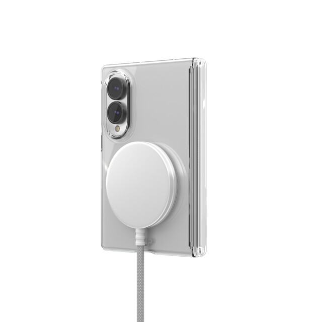 Чехол-накладка VLP Crystal Flex Case с MagSafe для Samsung Galaxy Z Fold 8, прозрачный Чехол-накладка VLP Crystal Flex Case с MagSafe для Samsung Galaxy Z Fold 8, прозрачный
