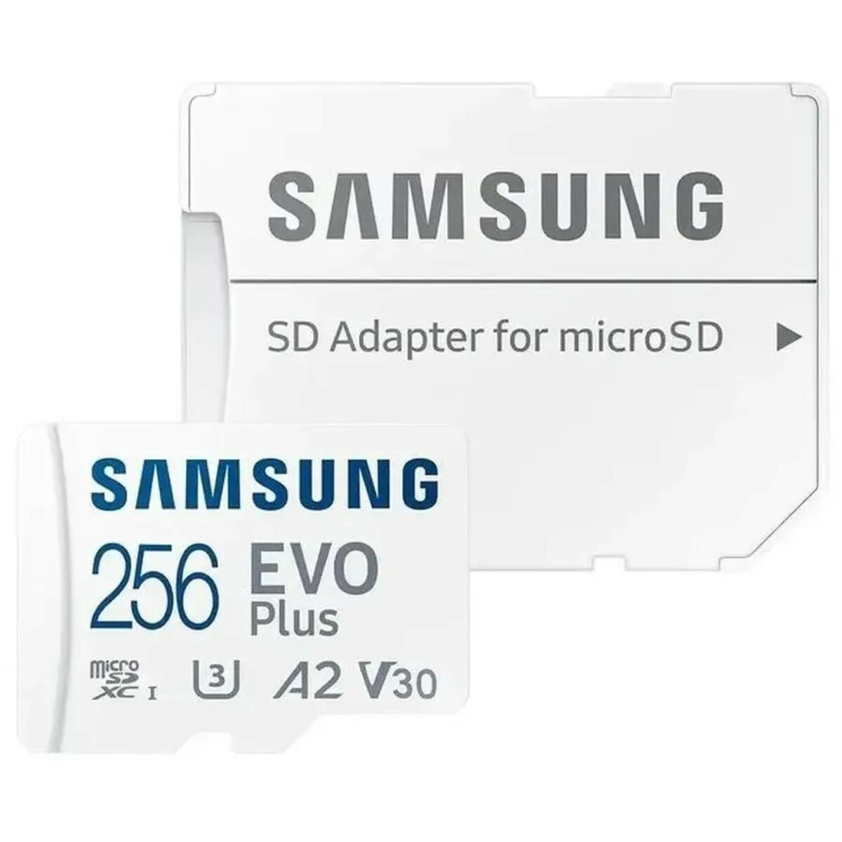 Карта памяти microSDXC Samsung EVO Plus MB-MC256SA + adapter 256Gb, белый