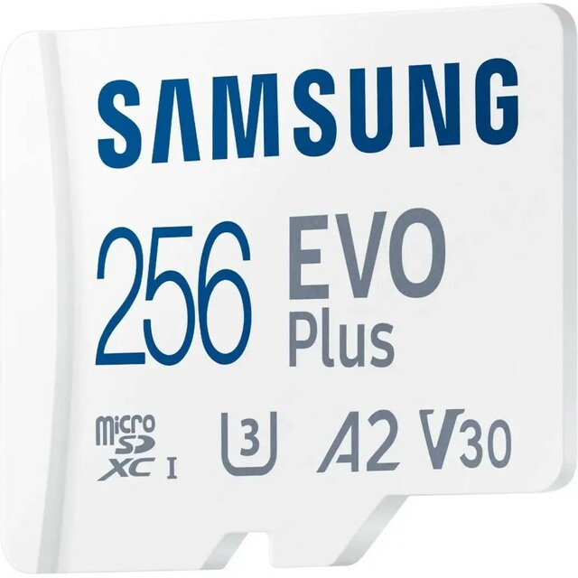 Карта памяти microSDXC Samsung EVO Plus MB-MC256SA + adapter 256Gb, белый