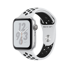 Умные часы Apple Watch Series 4 GPS 44mm Aluminum Case with Nike Sport Band (Цвет: Silver / Pure Platinum and Black)