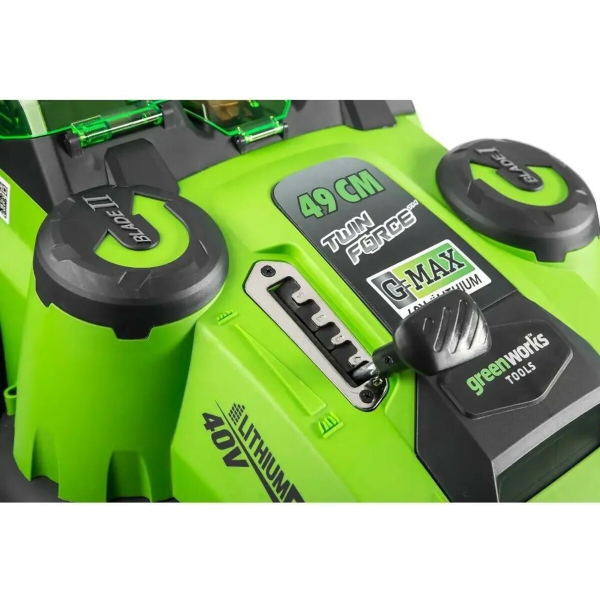 Газонокосилка роторная Greenworks G40LM49DBK4 (Цвет: Green)