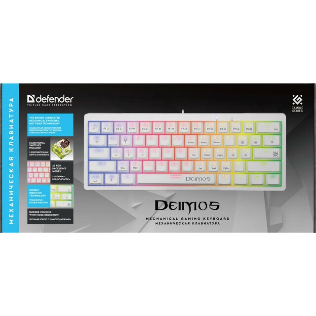 Клавиатура Defender Deimos GK-303, белый