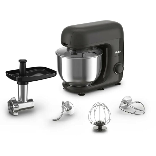 Кухонная машина Tefal Bake Essential QB161H38 (Цвет: Black / Silver) Кухонная машина Tefal Bake Essential QB161H38 (Цвет: Black / Silver)