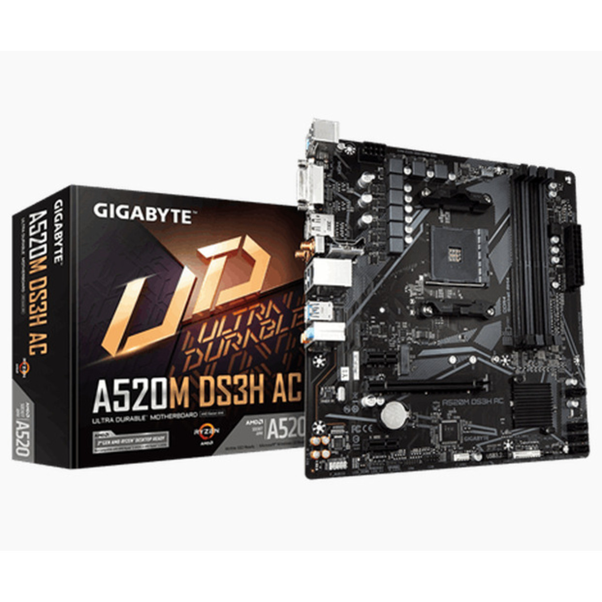 Материнская плата Gigabyte A520M AMD DS3H Soc-AM4 