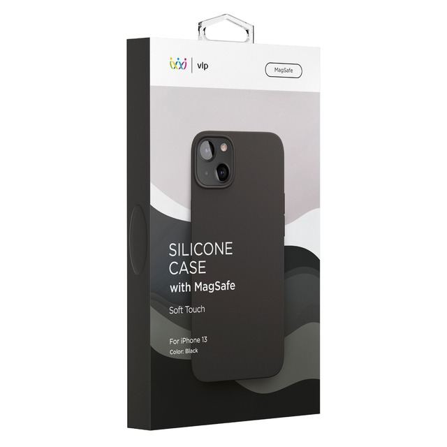 Чехол-накладка VLP Silicone Case with MagSafe для смартфона Apple iPhone 13, черный