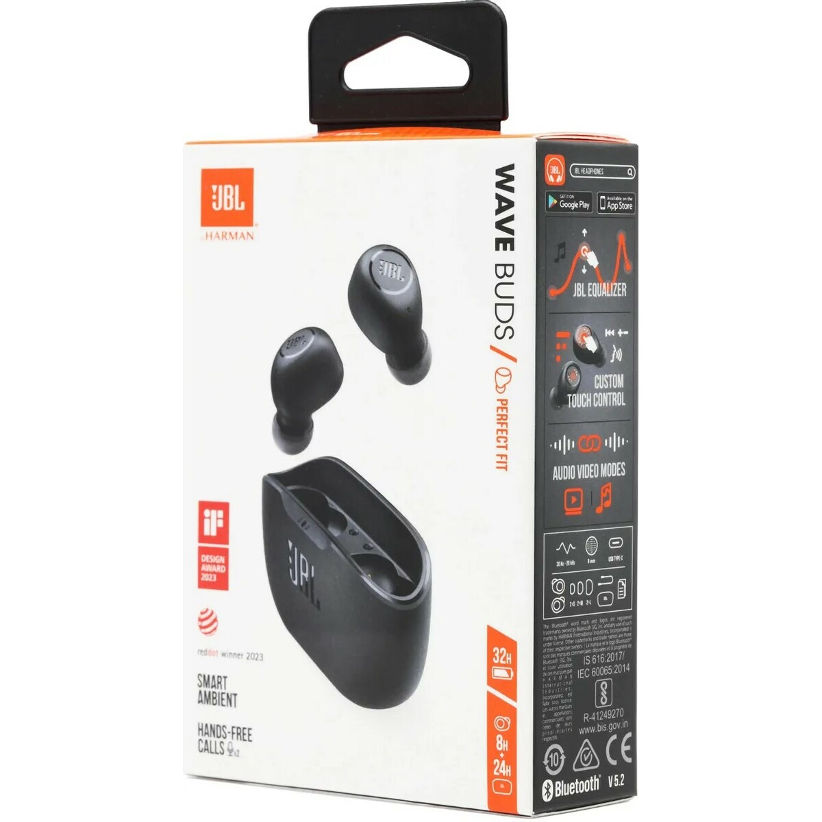 Наушники JBL Wave Buds, черный