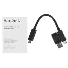 Накопитель SSD Sandisk USB-C 1Tb SDSSDE61-1T00-G25 Extreme Portable V2 (Цвет: Black)