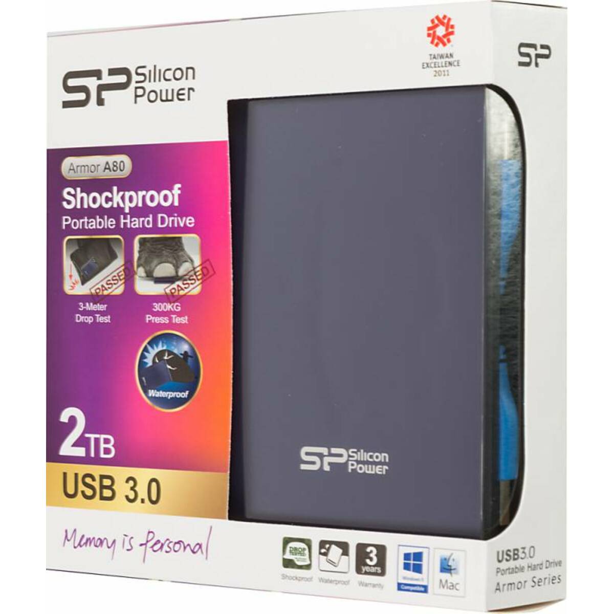 Жесткий диск Silicon Power USB 3.0 2Tb SP020TBPHDA80S3B (Цвет: Blue)