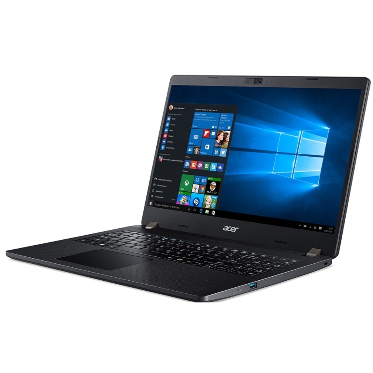 Ноутбук Acer TravelMate P2 TMP215-52-59RK Core i5 10210U / 8Gb / SSD256Gb / Intel UHD Graphics 620 / 15.6 / FHD (1920x1080) / Windows 10 Professional / black / WiFi / BT / Cam