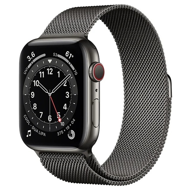 Умные часы Apple Watch Series 6 GPS + Cellular 44mm Stainless Steel Case with Milanese Loop (Цвет: Graphite)