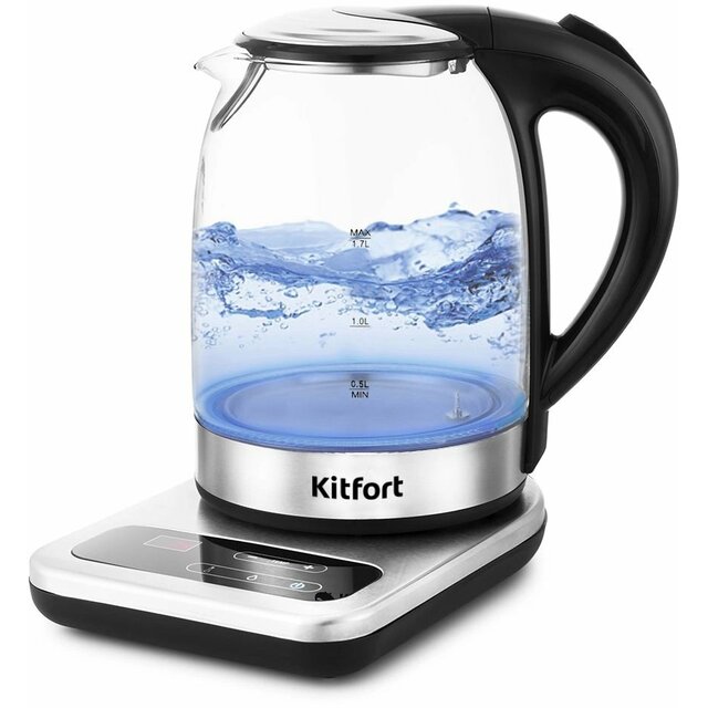 Чайник электрический Kitfort КТ-657 (Цвет: Inox / Black)