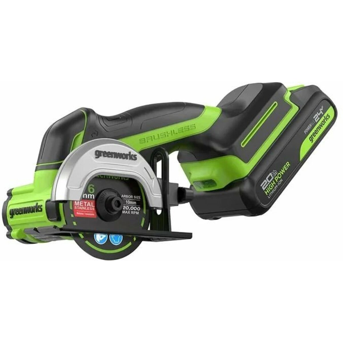 Углошлифовальная машина Greenworks GD24UCS (Цвет: Green)