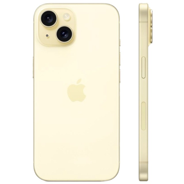 Смартфон Apple iPhone 15 128Gb Dual SIM, желтый