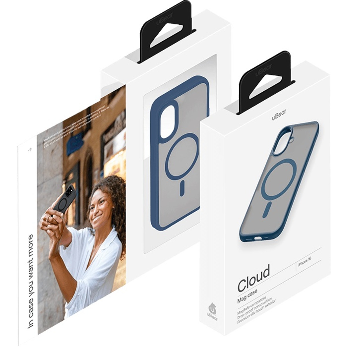 Чехол-накладка uBear Cloud Mag Case для смартфона Apple iPhone 16 (Цвет: Dark Blue)