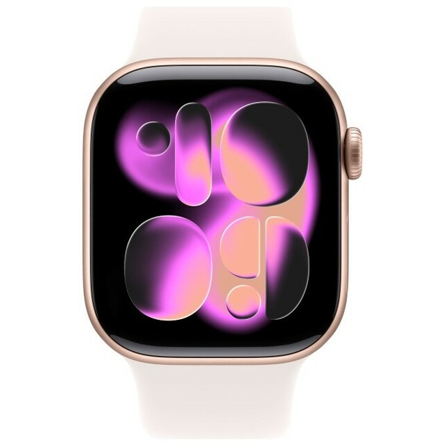 Умные часы Apple Watch Series 11 42mm Aluminum Case with Sport Band S/M (Цвет: Rose Gold/Light Blush)