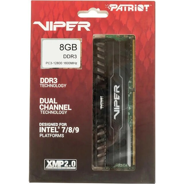 Память DDR3 8Gb 1600MHz Patriot PV38G160C0