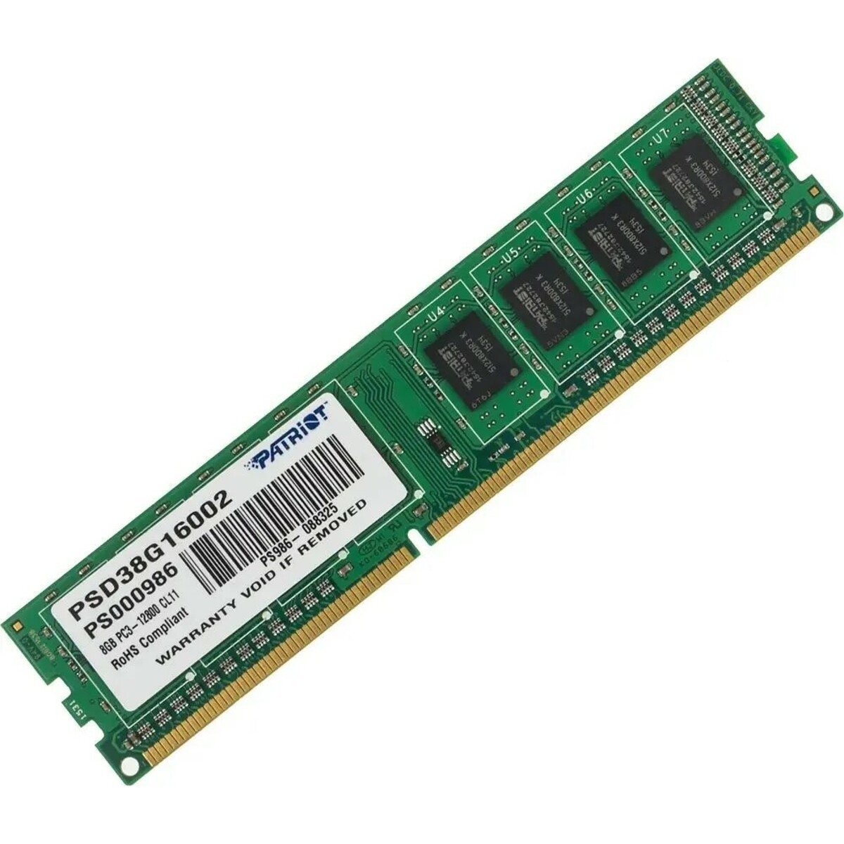 Память DDR3 8Gb 1600MHz Patriot PSD38G16002