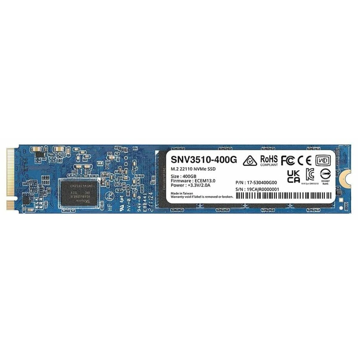 SSD жесткий диск Synology 400 ГБ M.2 SNV3510-400G