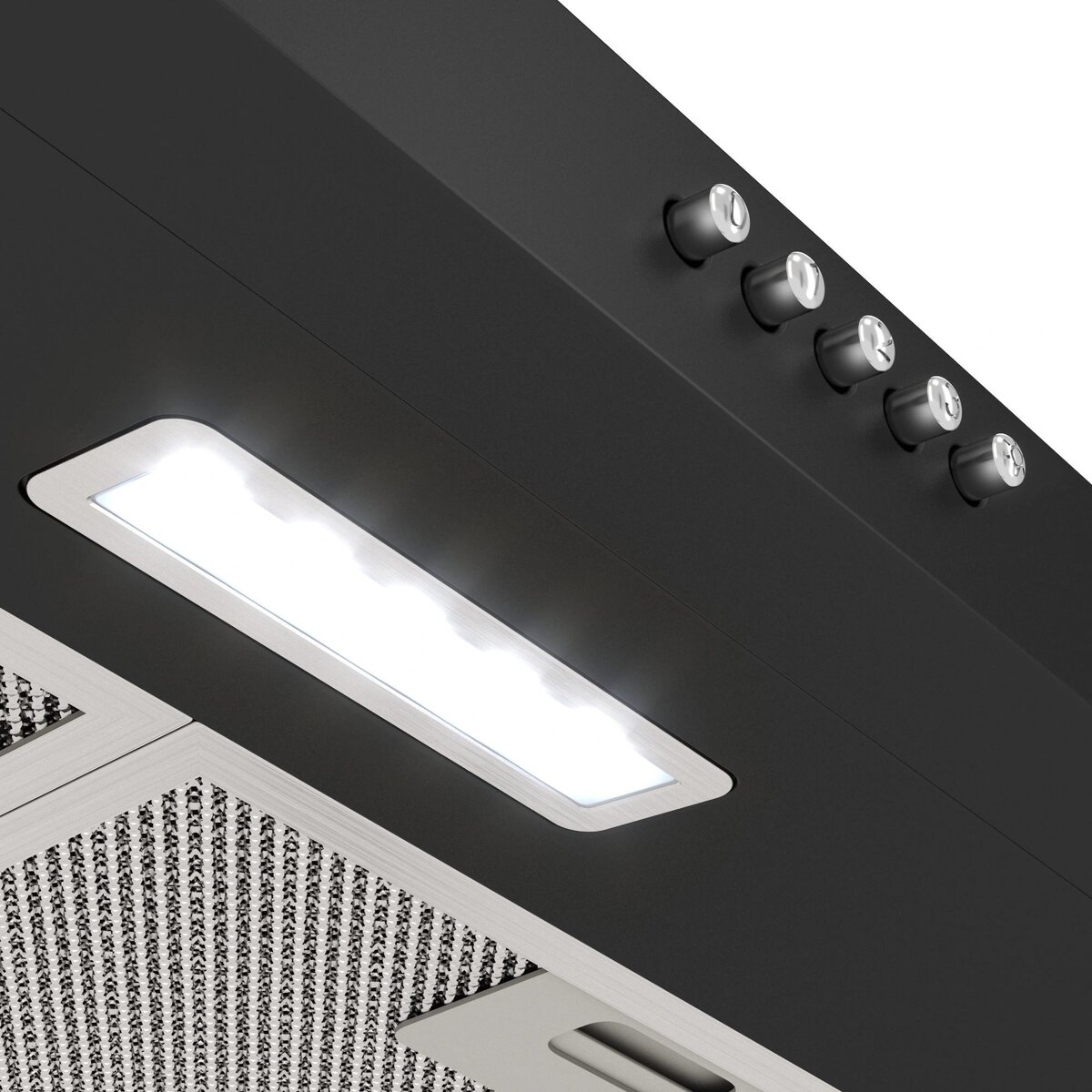 Вытяжка козырьковая Elikor Eco ONE 60 BK, черный 