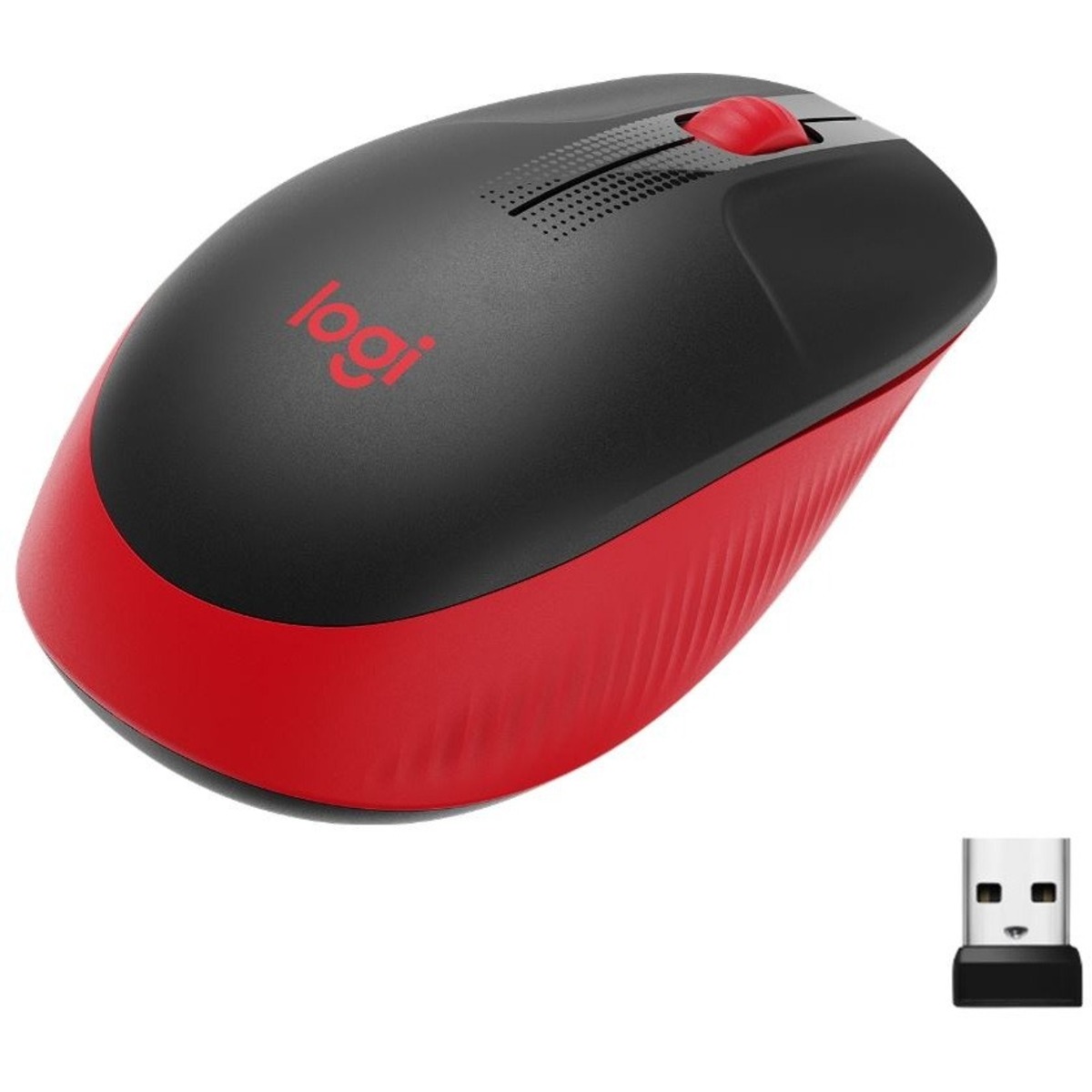 Мышь Logitech M190 (Цвет: Black/Red)