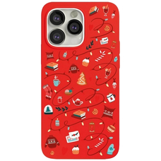 Чехол-накладка VLP Liquid Silicone Case WinterSeries для смартфона Apple iPhone 13 Pro (Цвет: Red)