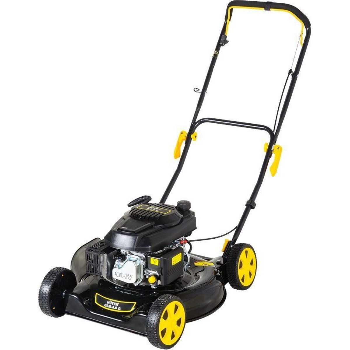 Газонокосилка бензиновая Huter GLM-4.0G (Цвет: Black / Yellow)