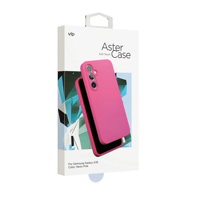 Чехол-накладка VLP Aster Сase для смартфона Samsung Galaxy A35 (Цвет: Neon Pink)