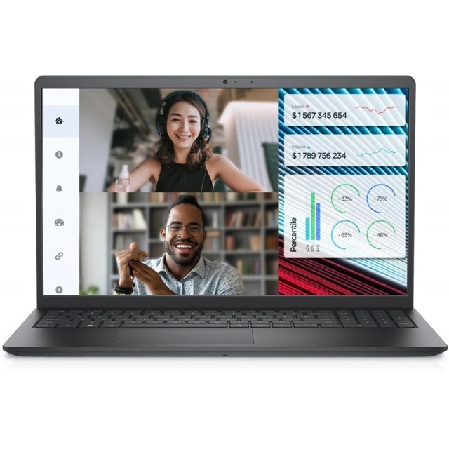 Ноутбук Dell Vostro 3520 (Intel Core i7-1255U  /  8Gb  /  SSD512  /  Intel Iris Xe Graphics  /  Windows 11 Professional  /  Black)