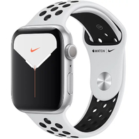 Умные часы Apple Watch Series 5 GPS 44mm Aluminum Case with Nike Sport Band (Цвет: Silver/Pure Platinum/Black)