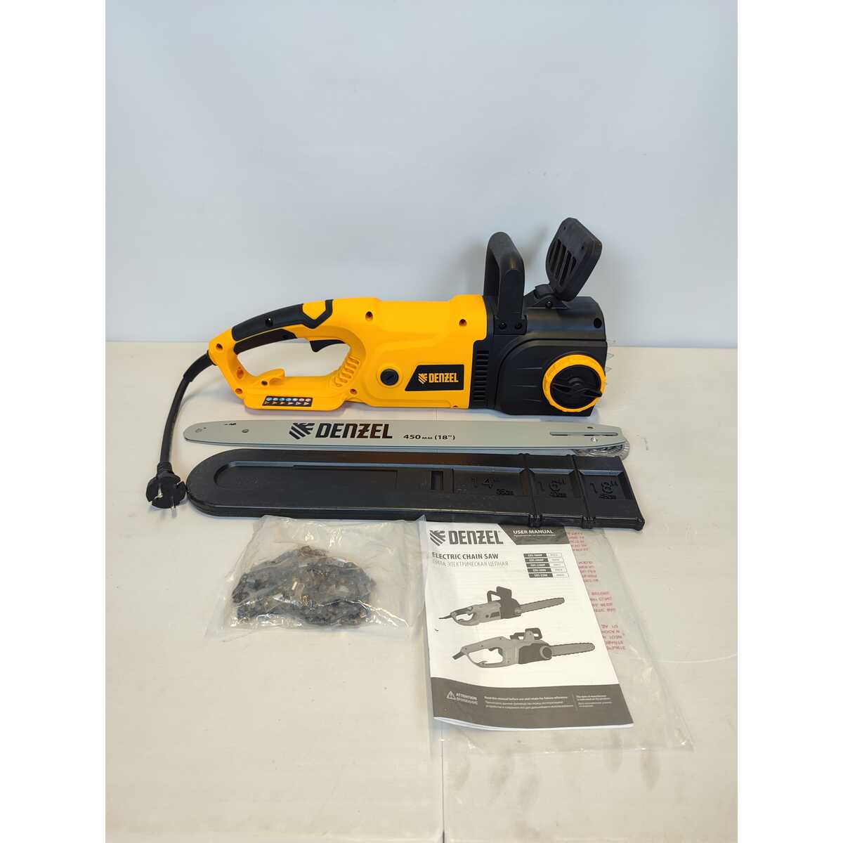 Электрическая цепная пила Denzel EDS-2200 (Цвет: Yellow)