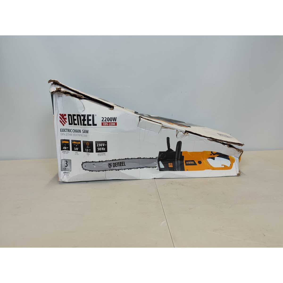 Электрическая цепная пила Denzel EDS-2200 (Цвет: Yellow)