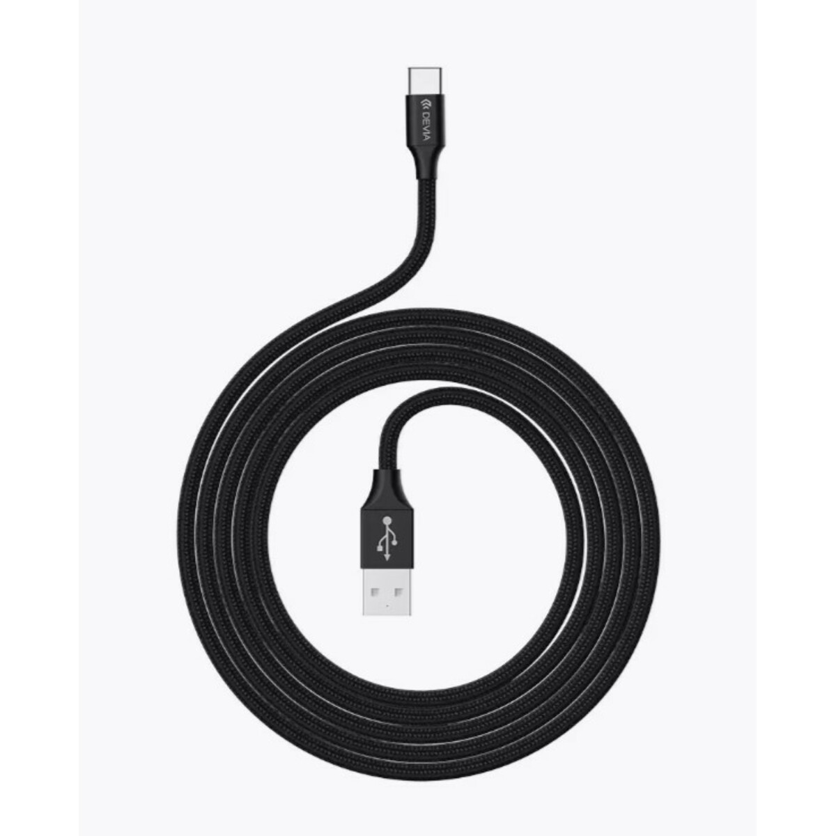 Кабель Devia Gracious Series USB to USB Type-C Cable 2m, черный