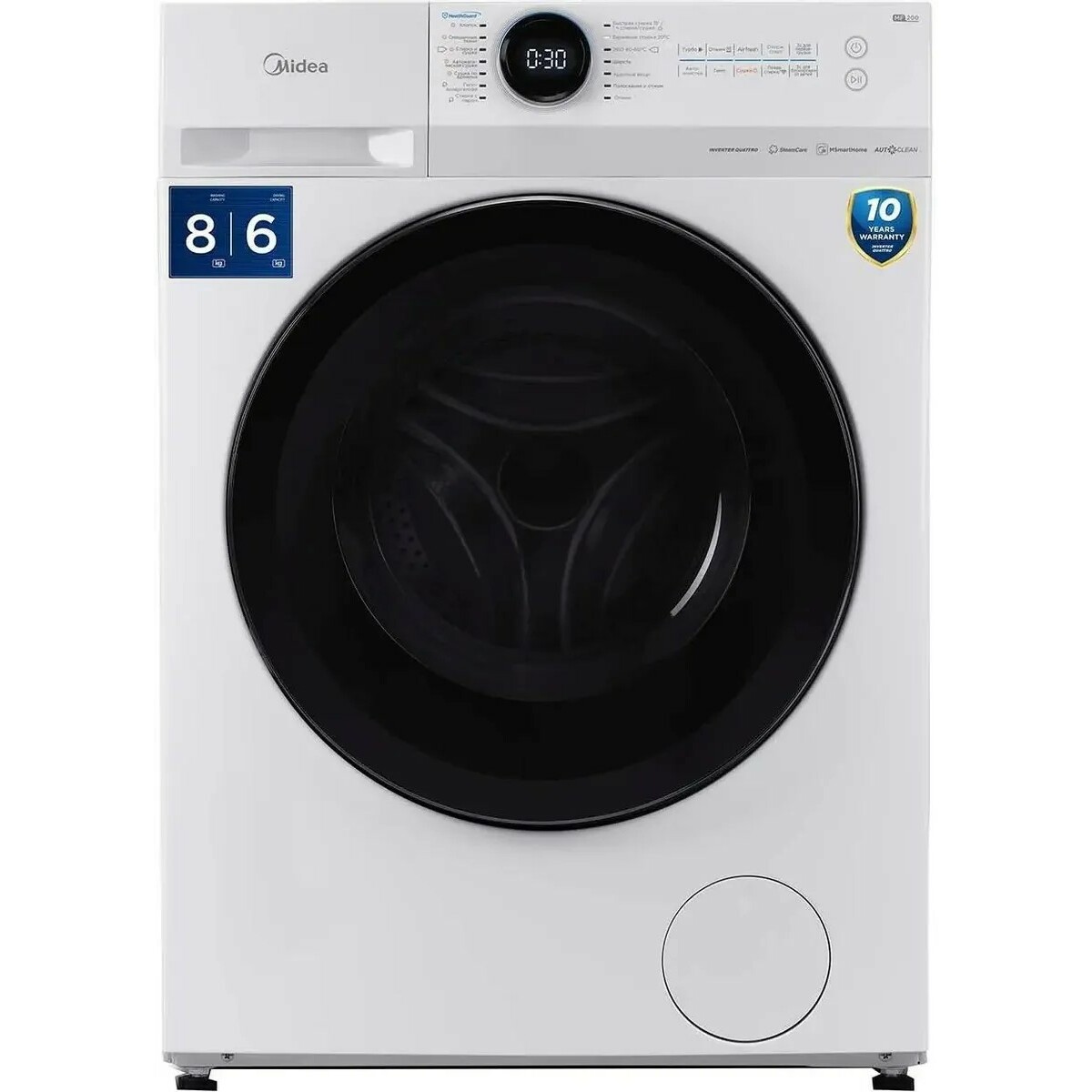 Стиральная машина Midea MF200D80WBS/W-RU, белый