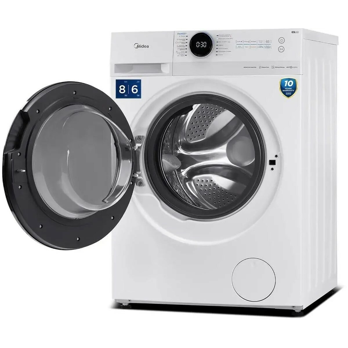 Стиральная машина Midea MF200D80WBS/W-RU, белый