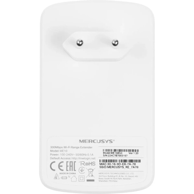 Повторитель беспроводного сигнала Mercusys ME10 