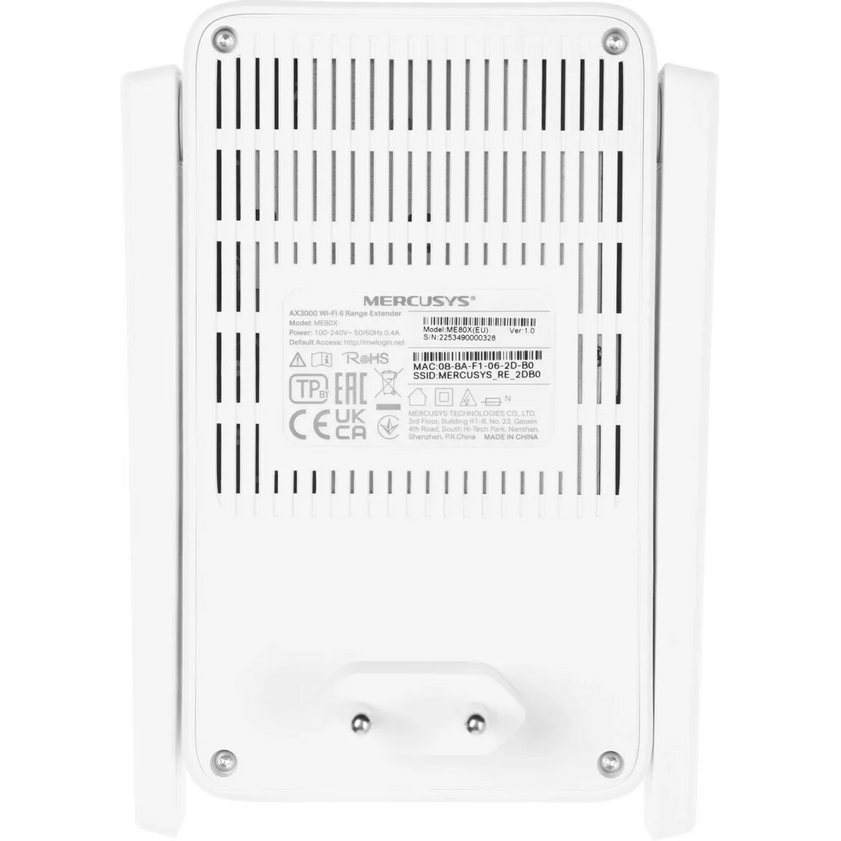 Повторитель беспроводного сигнала Mercusys ME80X 