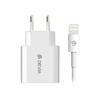 Сетевое зарядное устройство Devia Smart Series с кабелем Lightning, белый