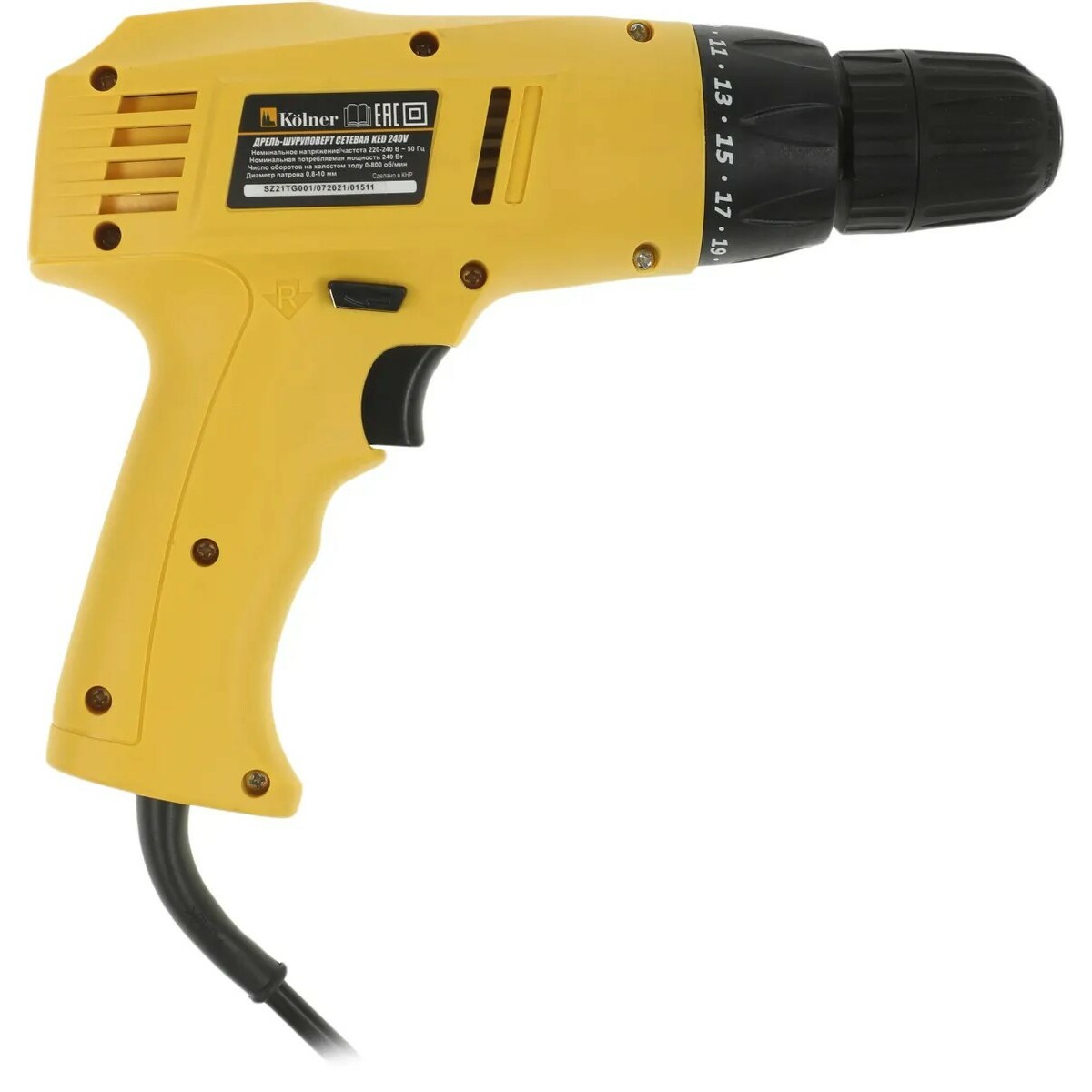 Дрель-шуруповерт Kolner KED 240 V (Цвет: Yellow)