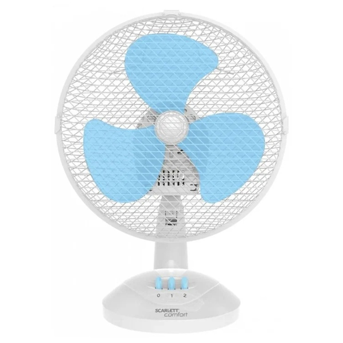 Вентилятор настольный Scarlett SC-DF111S19 (Цвет: White / Blue)